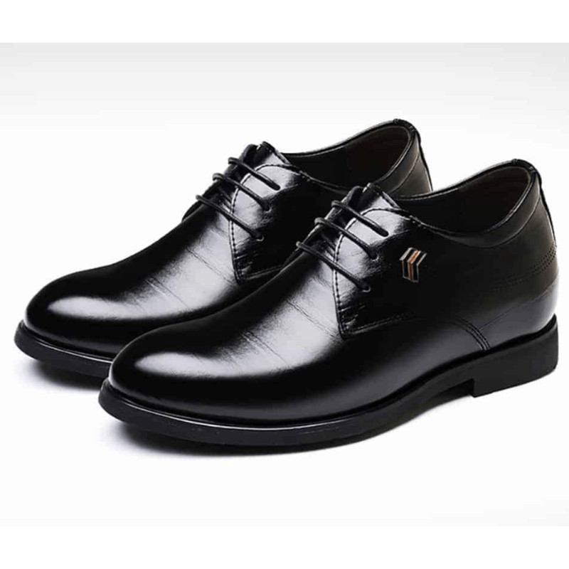 Txfs Leather Shoes 8cm And 10cm Taller Tndx Black Elevator Shoes 1