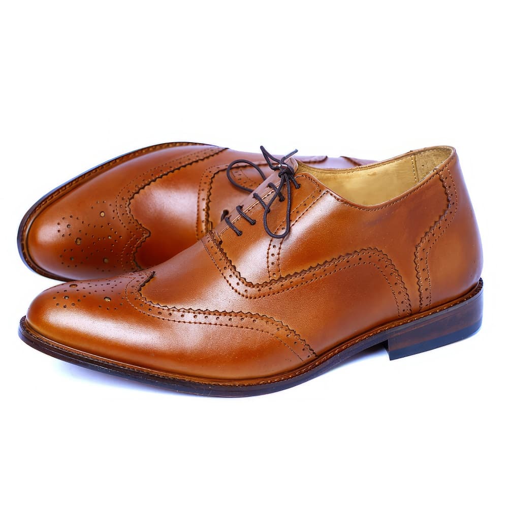 Tls83x - Top Grain Leather Brogue Shoes - 6.5 Cm Taller Tls83x Full Grain Leather Brogue Shoes 1 Final